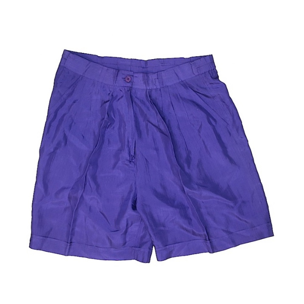 100% Silk, high-rise, pleated shorts | size M/ 28